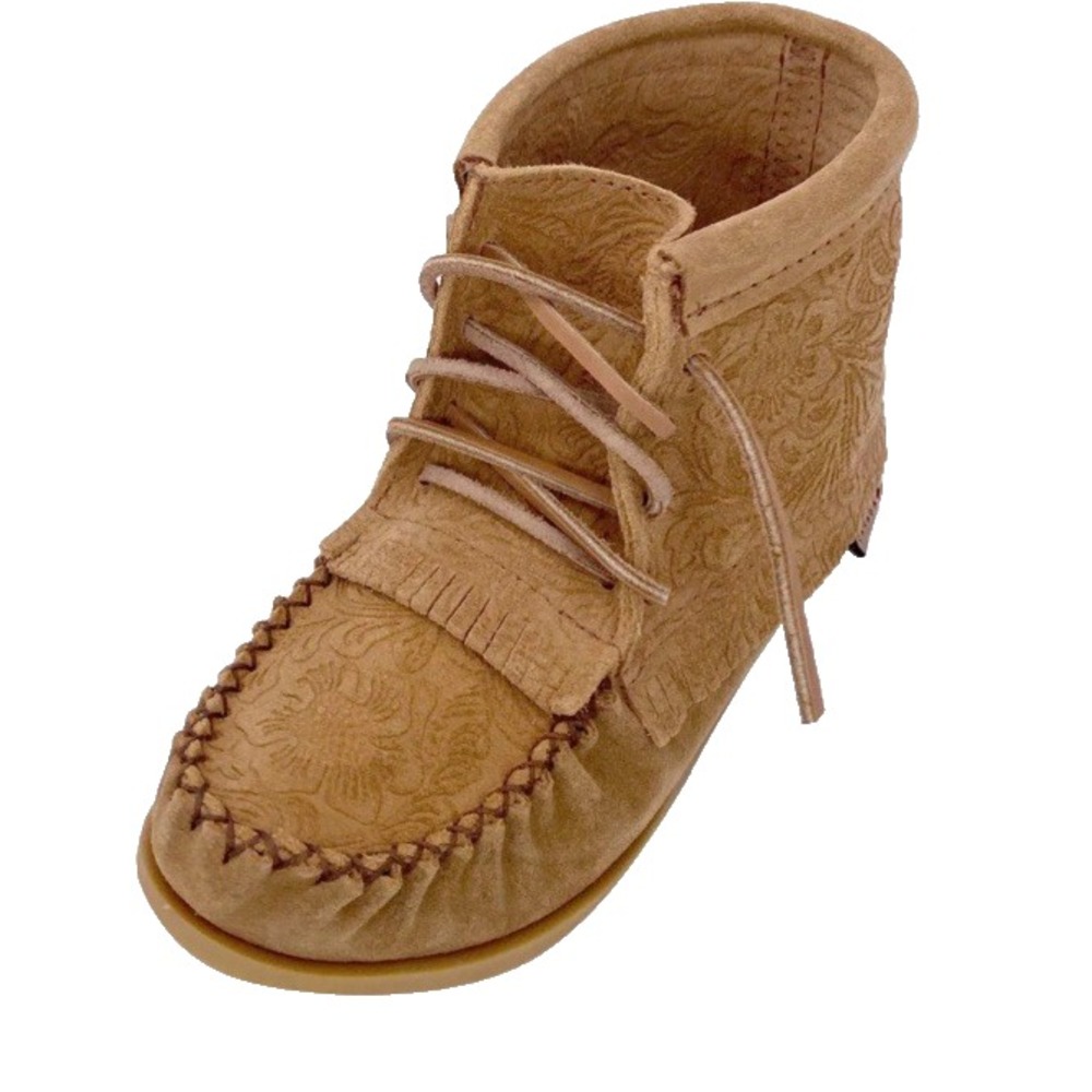 Laurentian Chief Moccasin Boots Woman's Size 5 Leather Suede Fringe Canada - Picture 2 of 5